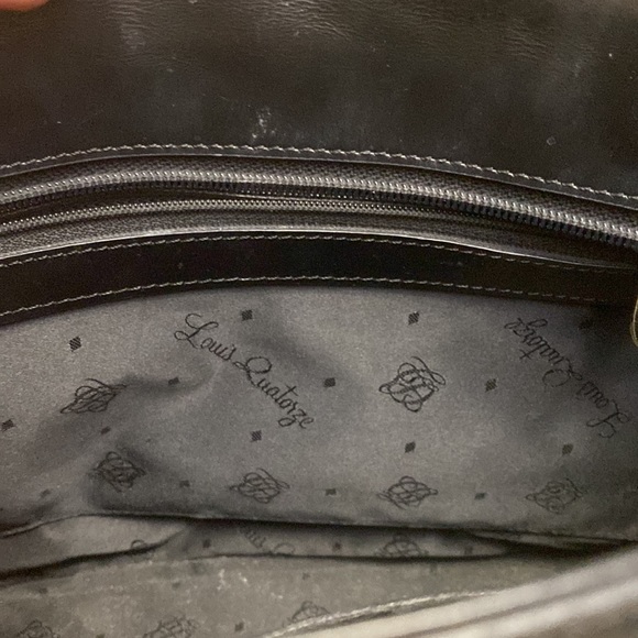 Louis Quatorze Maroquinerie leather Vintage shoulder leather black purse - Picture 3 of 14